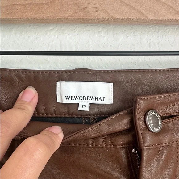 WhoWoreWhat Faux Leather Brown size 25 - Picture 4 of 5